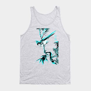 Bird singing, Japanese woodblock painting 2.1by blacklinesw9 Tank Top